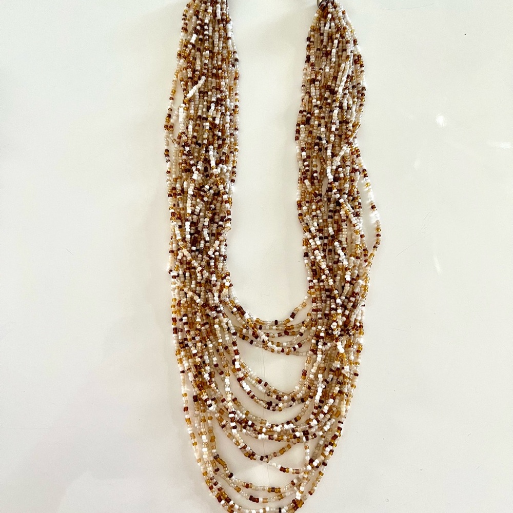 Elegant Multi-Strand Beaded Necklace